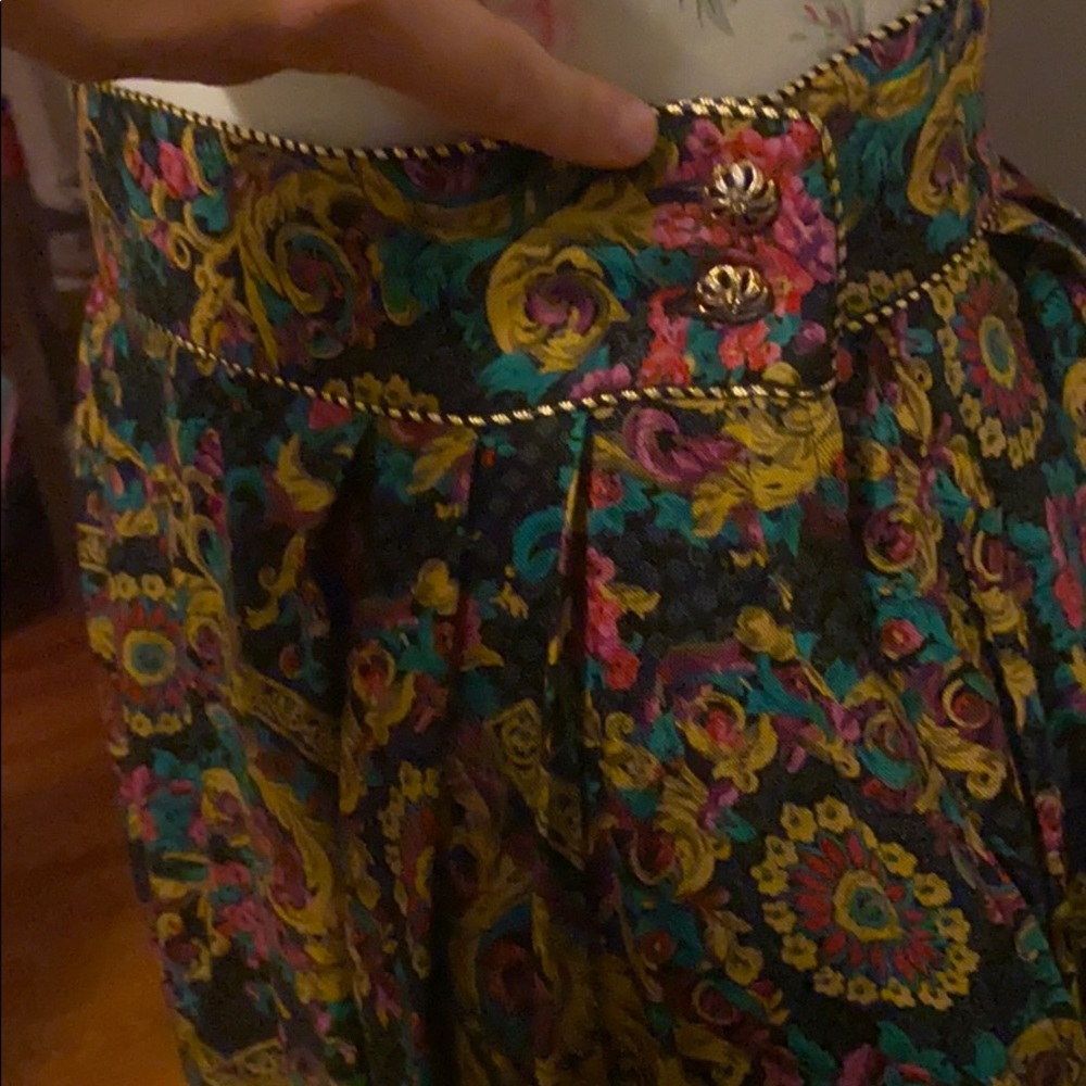 Vintage High Waisted Paisley Skirt - Picture 3 of 5